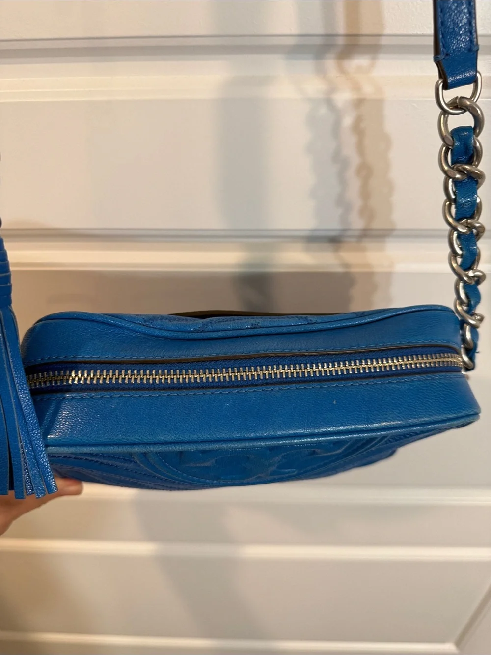 Tory Burch Fleming Distressed Camera Bag
